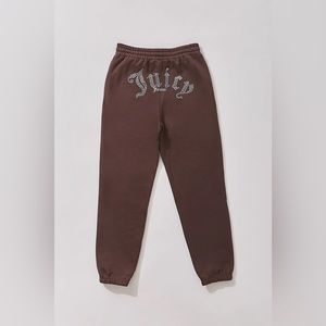 Brown high waisted rhinestone Juicy Couture x Forever 21 sweatpants